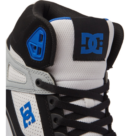 Black / White / Blue Men DC Shoes Pure High-Top Sneakers | DC-7164938