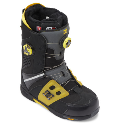 Black / Yellow Men DC Shoes Phantom BOA® Snowboard Boots | DC-3760891