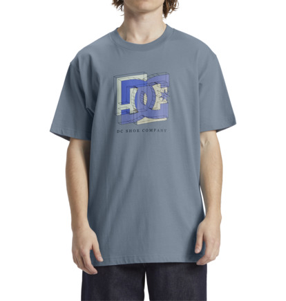 Blue Men DC Shoes Fine Art T-Shirt | DC-8719026