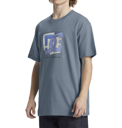 Blue Men DC Shoes Fine Art T-Shirt | DC-8719026