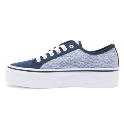 Blue / White Women DC Shoes Manual Platform Sneakers | DC-0856712