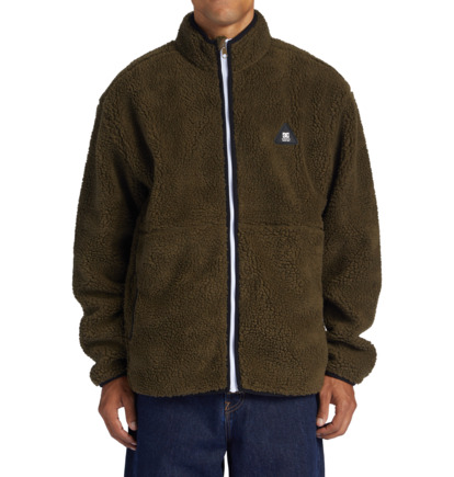 Brown Men DC Shoes Amradical Zip-Up Fleece | DC-3694807