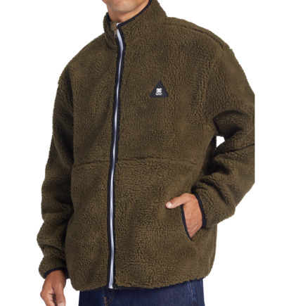 Brown Men DC Shoes Amradical Zip-Up Fleece | DC-3694807