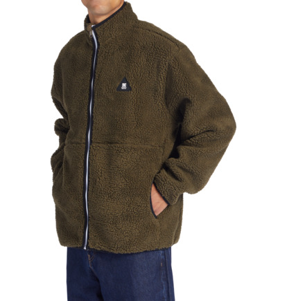 Brown Men DC Shoes Amradical Zip-Up Fleece | DC-3694807