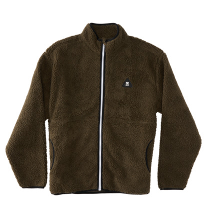 Brown Men DC Shoes Amradical Zip-Up Fleece | DC-3694807