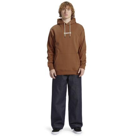 Brown Men DC Shoes Baseline Ph Hoodie | DC-4763512