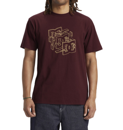 Brown Men DC Shoes Rebuild T-Shirt | DC-6802174