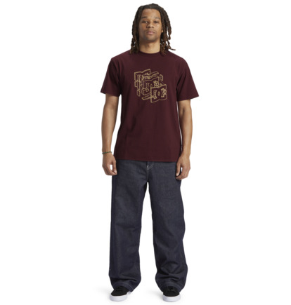 Brown Men DC Shoes Rebuild T-Shirt | DC-6802174