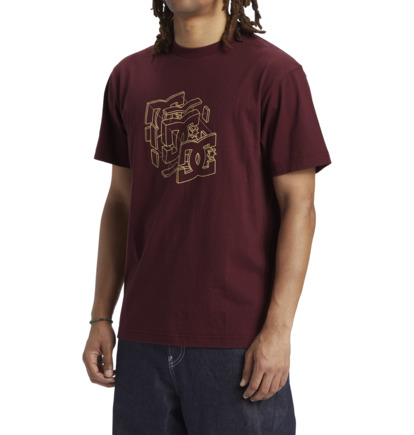 Brown Men DC Shoes Rebuild T-Shirt | DC-6802174