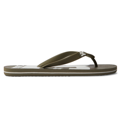 Brown Men DC Shoes Spray Graffik Flip Flops | DC-4685937