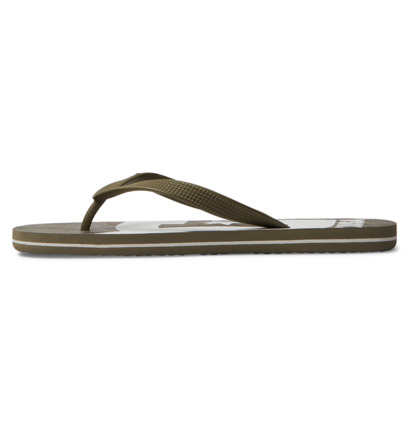 Brown Men DC Shoes Spray Graffik Flip Flops | DC-4685937