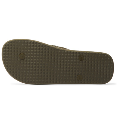 Brown Men DC Shoes Spray Graffik Flip Flops | DC-4685937