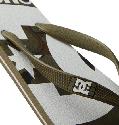 Brown Men DC Shoes Spray Graffik Flip Flops | DC-4685937