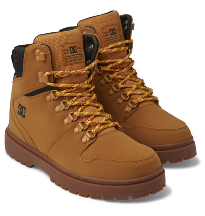 Brown / Black Men DC Shoes Peary Tr Leather Winter Boots | DC-9420876