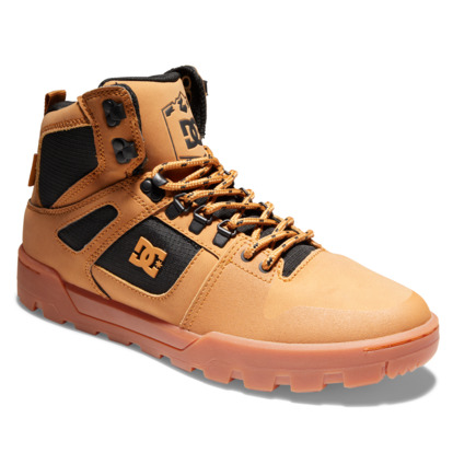 Brown / Black Men DC Shoes Pure Hi Water Resistant Winter Boots | DC-4716089