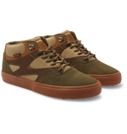 Brown / Chocolate Men DC Shoes Kalis Vulc Mid Skate Shoes | DC-8953421