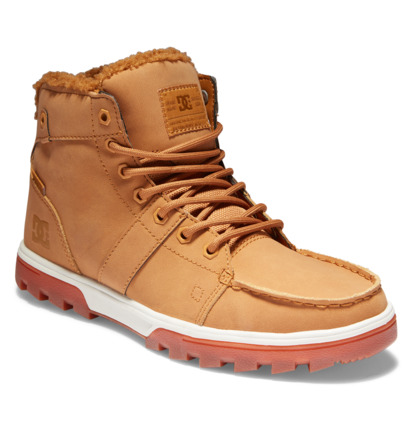 Brown / Chocolate Men DC Shoes Woodland Sherpa Lined Leather Winter Boots | DC-3520819