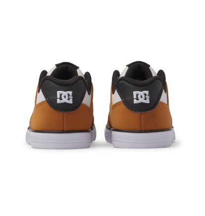 Brown / White Kids' DC Shoes Pure Elastic Skate Shoes | DC-4603791