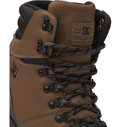 Dark Chocolate Men DC Shoes Peary Tr Leather Winter Boots | DC-3642951