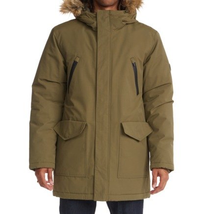 Dark Green Men DC Shoes Bamberg Water-Resistant Parka | DC-3750496