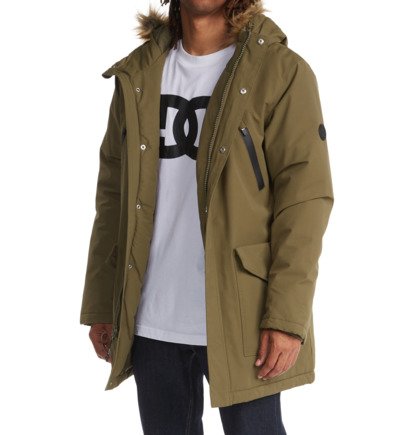 Dark Green Men DC Shoes Bamberg Water-Resistant Parka | DC-3750496