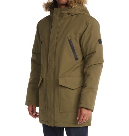 Dark Green Men DC Shoes Bamberg Water-Resistant Parka | DC-3750496