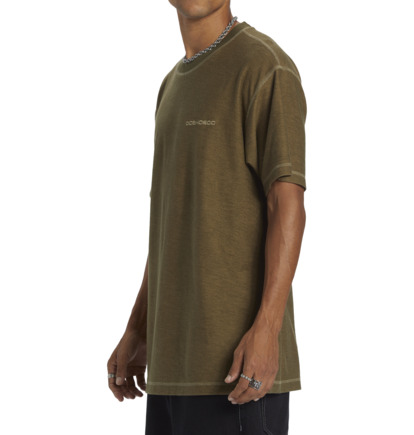 Dark Green Men DC Shoes Sediment T-Shirt | DC-2958013