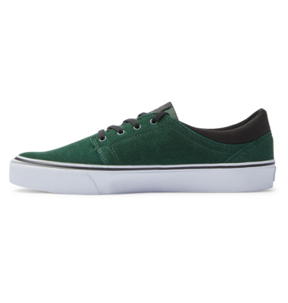 Dark Green Men DC Shoes Trase Suede Skate Shoes | DC-1574026