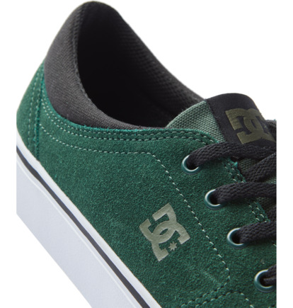 Dark Green Men DC Shoes Trase Suede Skate Shoes | DC-1574026