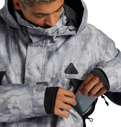 Grey Men DC Shoes Command 45K Technical Snowboard Jackets | DC-8642739