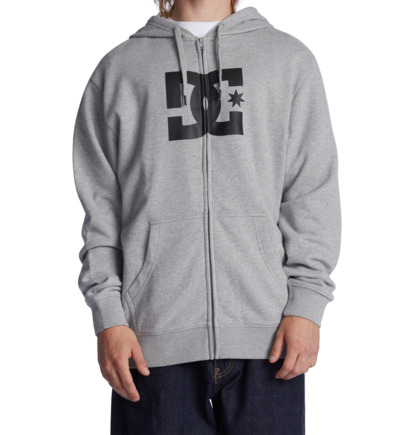 Grey Men DC Shoes DC Star Zip-Up Hoodie | DC-2985371