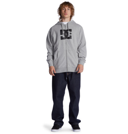 Grey Men DC Shoes DC Star Zip-Up Hoodie | DC-2985371