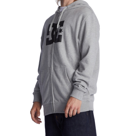 Grey Men DC Shoes DC Star Zip-Up Hoodie | DC-2985371