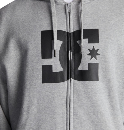 Grey Men DC Shoes DC Star Zip-Up Hoodie | DC-2985371