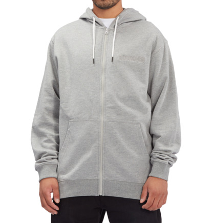 Grey Men DC Shoes Riot Zip-Up Hoodie | DC-0237815