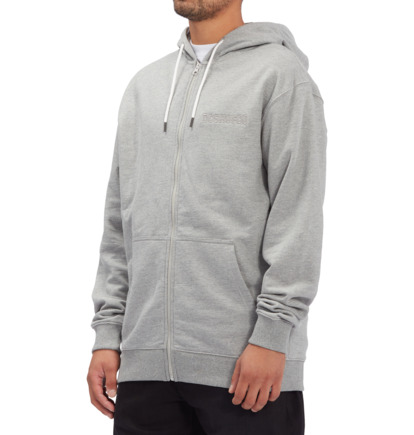 Grey Men DC Shoes Riot Zip-Up Hoodie | DC-0237815