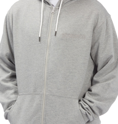 Grey Men DC Shoes Riot Zip-Up Hoodie | DC-0237815