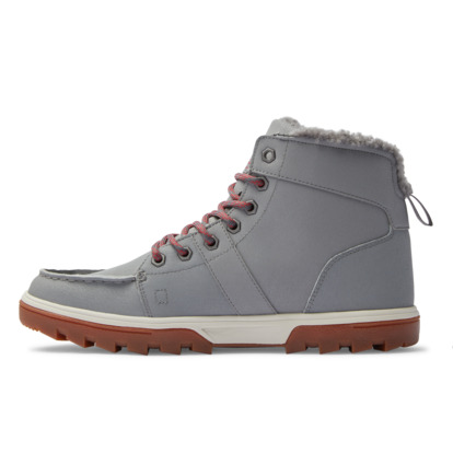 Grey Men DC Shoes Woodland Sherpa Lined Leather Winter Boots | DC-1957084