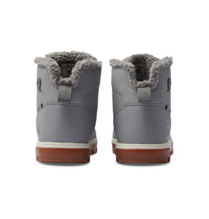 Grey Men DC Shoes Woodland Sherpa Lined Leather Winter Boots | DC-1957084