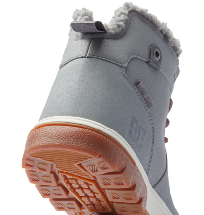 Grey Men DC Shoes Woodland Sherpa Lined Leather Winter Boots | DC-1957084