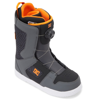 Grey / Black / Orange Men DC Shoes Phase BOA® Snowboard Boots | DC-7320498