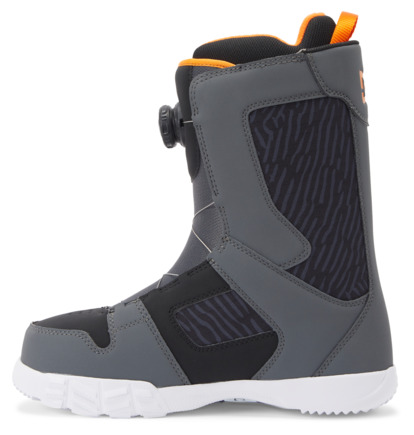 Grey / Black / Orange Men DC Shoes Phase BOA® Snowboard Boots | DC-7320498