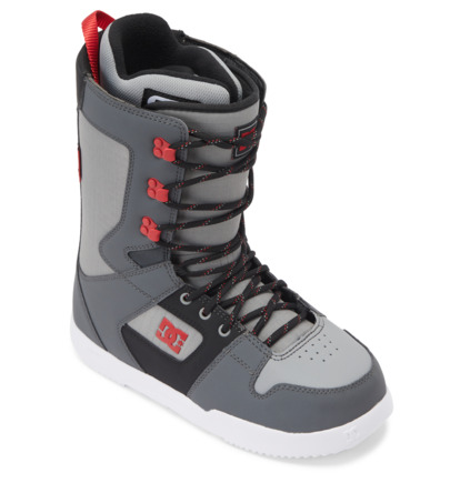 Grey / Black / Red Men DC Shoes Phase Lace Snowboard Boots | DC-6890412