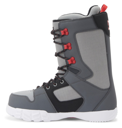 Grey / Black / Red Men DC Shoes Phase Lace Snowboard Boots | DC-6890412