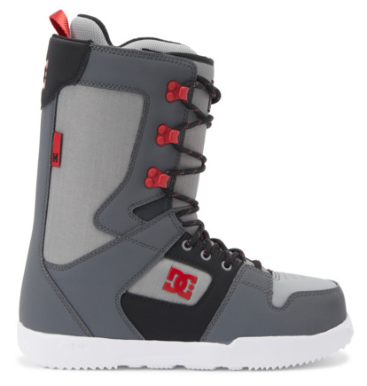 Grey / Black / Red Men DC Shoes Phase Lace Snowboard Boots | DC-6890412