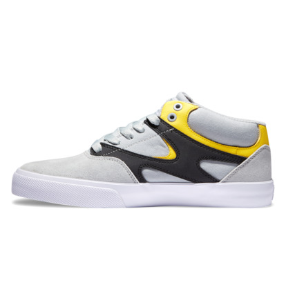 Grey / Black / Yellow Men DC Shoes Kalis Vulc Mid Sneakers | DC-9126074