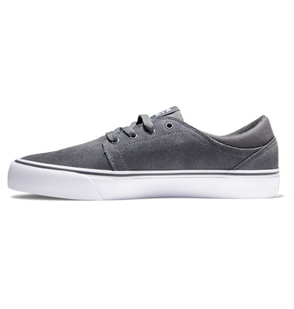 Grey / Grey / Red Men DC Shoes Trase Suede Sneakers | DC-0618593