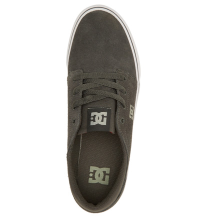 Grey / Grey / Red Men DC Shoes Trase Suede Sneakers | DC-0618593