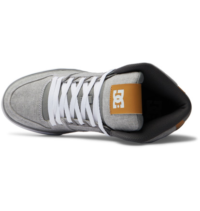 Grey / Grey / White Men DC Shoes Pure High-Top Sneakers | DC-8795012