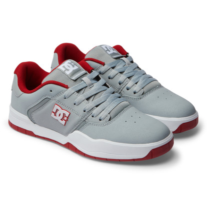 Grey / Red Men DC Shoes Central Sneakers | DC-9075142